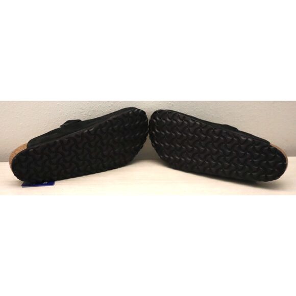 Birkenstock 0660471 Men's Sz 43 US 10 Black Suede Boston Soft Footbed Clogs - Picture 5 of 15